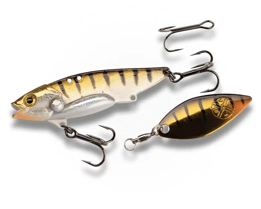 Hoge Kwaliteit LMAB Köfi Techno Vibe Spinnerblade Bladpilker 25g Firetiger