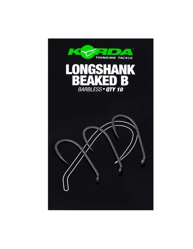 Shop Nu Korda Longshank Beaked Barbless Karperhaken (10 Stuks) 2