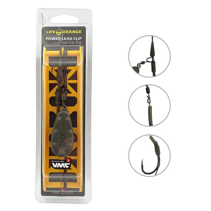 Veilige Betaling Life Orange Power Clip Grip Karperonderlijn 85g