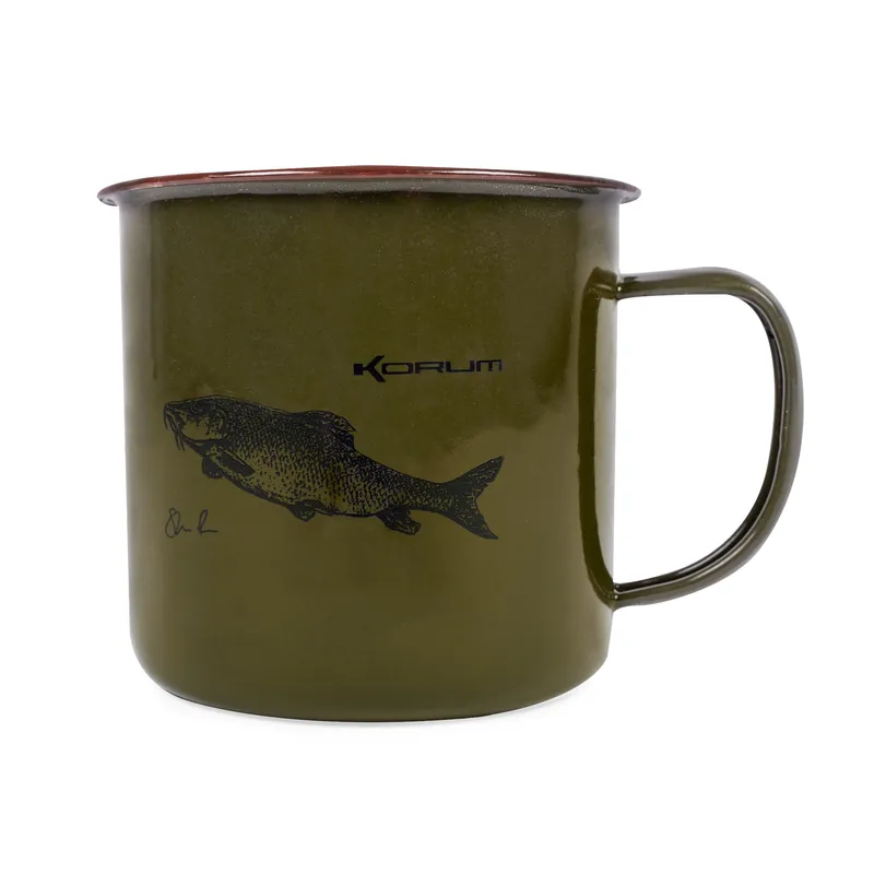 Uitverkoop Korum Classic Enamel Mug Barbel Mok