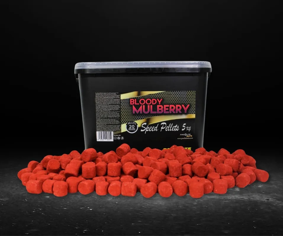 Laatste Kans Pro Elite Baits Gold Speed Pellets Bloody Mulberry 20mm (5kg)
