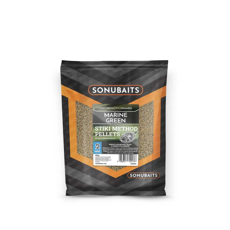 Sonubaits Stiki Marine Green Method Pellets (650g) 2mm Direct Verzonden