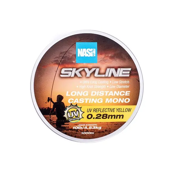 Betrouwbaar Nash TT Highline Mono UV Yellow Nylon Lijn (1000m) 10lb/0.28mm