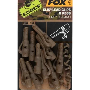 Fox Edges Camo Silk Lead Clip + Pegs Maat 10 (10 stuks) Weekendaanbieding