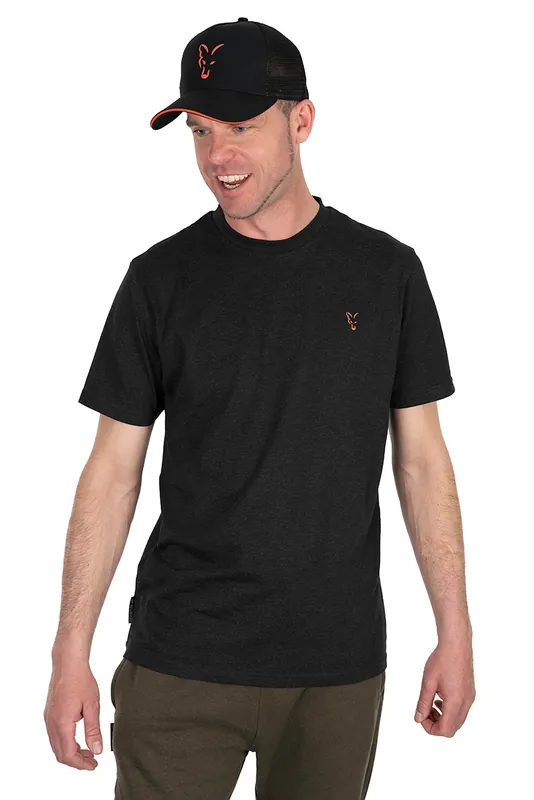Koop Vandaag Fox Collection T Shirt Black & Orange M