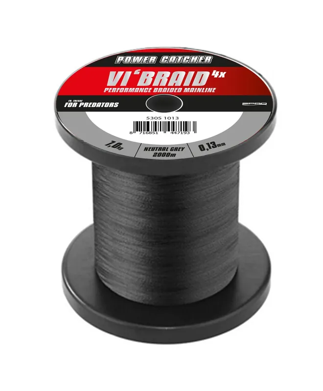 Exclusieve Aanbieding Spro Powercatcher Vi'Braid Gevlochten Lijn Grey (2000m) 0.10mm