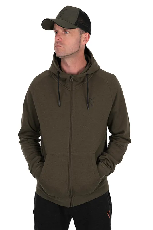 Fox Collection LW Hoody Green & Black Vis Trui L Meest Verkocht