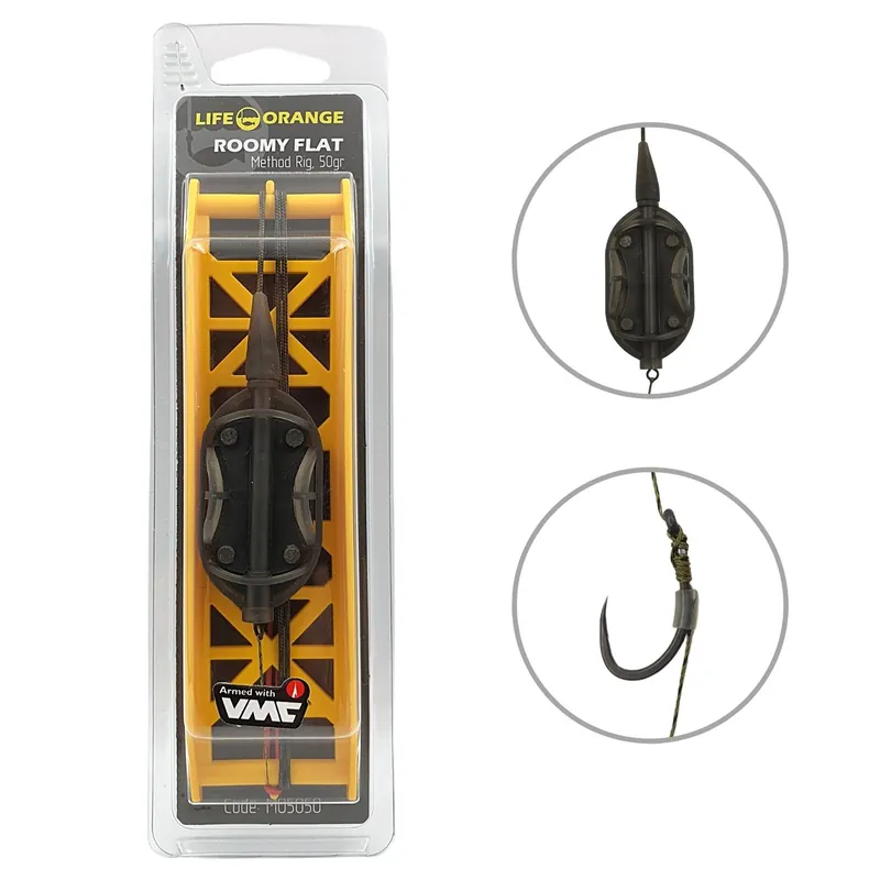 Life Orange Method Rig Roomy Flat Onderlijn (80cm) 50g Laatste Versie