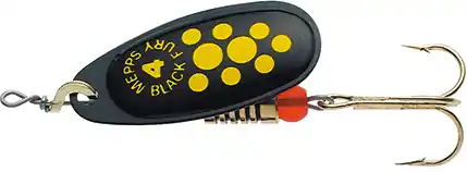 Premium Mepps Black Fury Chartreuse Spinner 2.5g