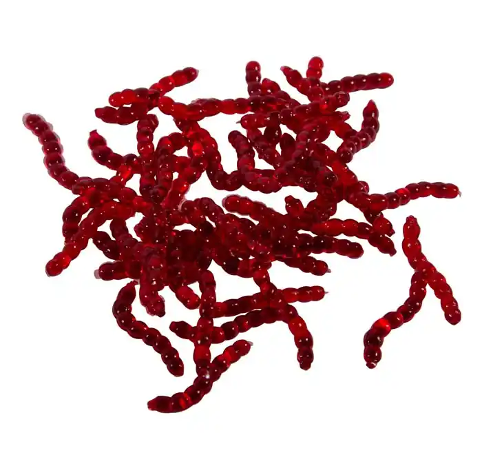 Beperkt Aanbod Ultimate Baits Bloodworms Transparant Red Imitatie Aas (50pcs)