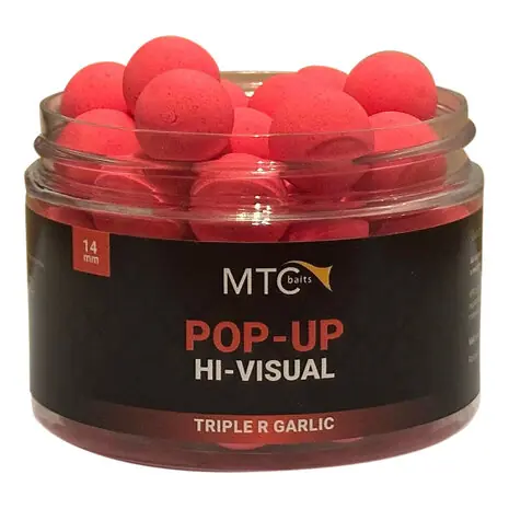 MTC Baits Triple R Garlic Pop-Ups Hi-Visual 12mm Express Levering