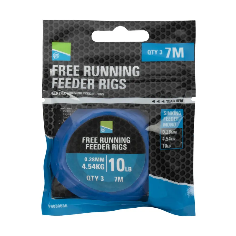 Actieprijs Preston Free Running Feeder Rigs 0,28mm (4,54kg) (3 stuks)