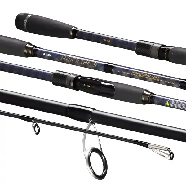 Illex Nitro S Zeevis Spinhengel Silver Scale 2.10m (5-50g) Gratis Retour
