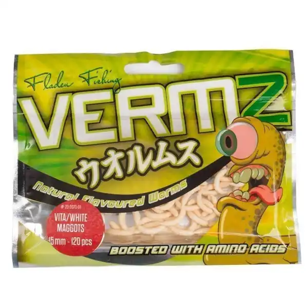 Exclusieve Aanbieding Fladen Vermz Maggots 1,5cm (120 stuks) Natural White