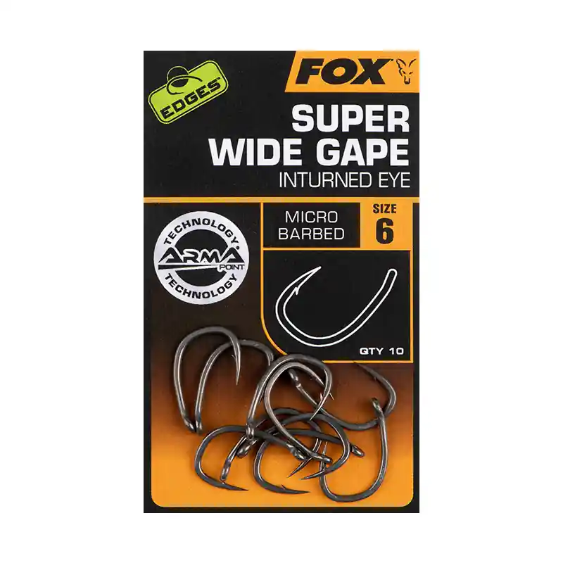 Fox Edges Armapoint Super Wide Gape Inturned Eye Karper Haak (10 stuks) 2 Weekendaanbieding