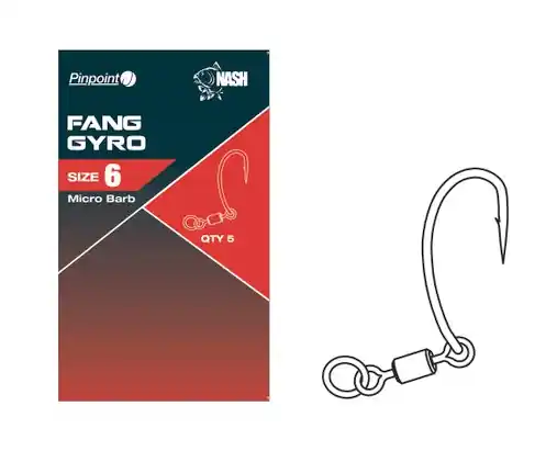 Nash Fang Gyro, 5 stuks 8 (Barbless) Direct Verzonden
