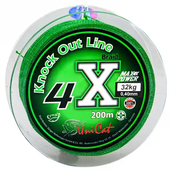 Unicat Knock Out line 4x Braid 0.40mm (400m) Actieprijs