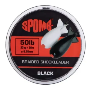 Goedkoop Spomb Braided Leader Black 50m 22kg/50lb