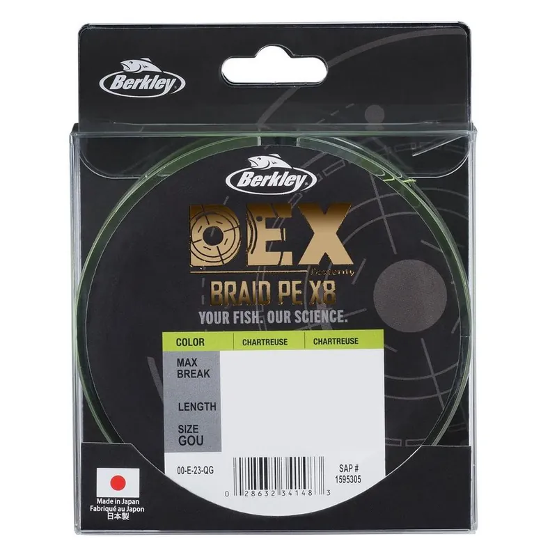 Goedkoop Berkley Dex X8 Pe Gevlochten Lijn Chartreuse (150m) 0.12mm/9kg