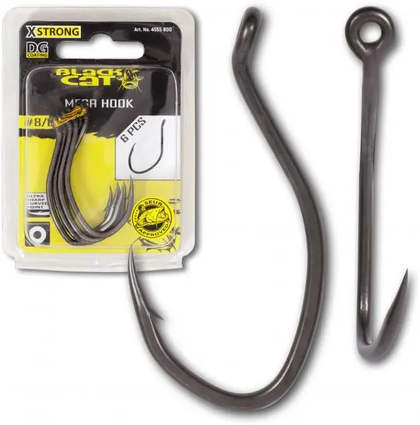 Nu Kopen Black Cat Mega Hook DG (6 stuks) 6/0