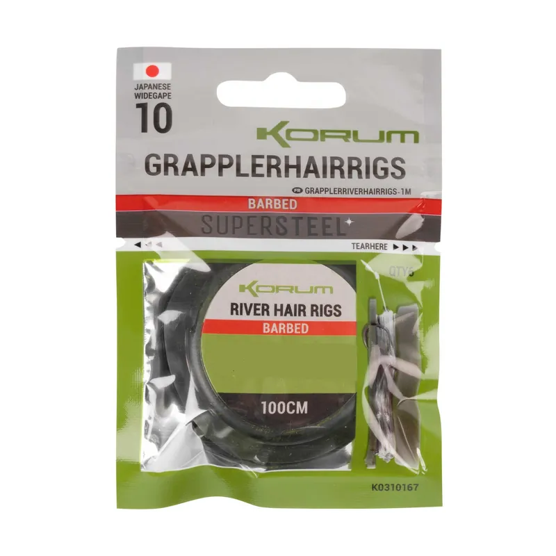 Korum Grappler River Hair Rigs (6 stuks) 8 Direct Beschikbaar