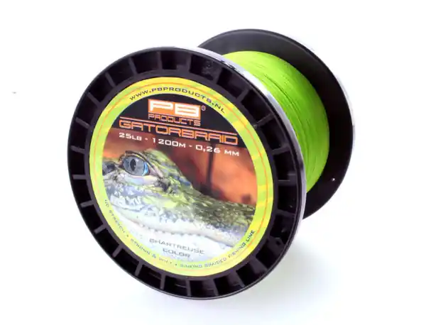 Weekendaanbieding PB Products Gator Braid Chartreuse Gevlochten Lijn 1200m (0,30mm)