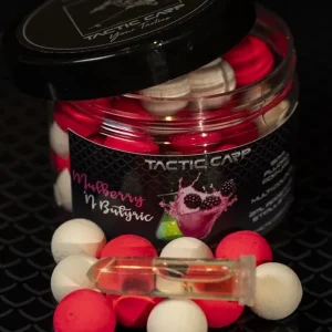 Speciale Aanbieding Tactic Carp Mulberry 'n Butric Pop Ups 15mm (Incl. Appetite Stimulator)