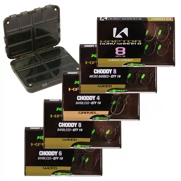 Korda Kaptor Hook Pack met 50 high-tech gecamoufleerde karperhaken! Op = Op