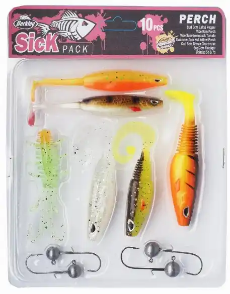 Berkley Sick Pack Perch Softbait Kit (10pcs) Beperkt Aanbod