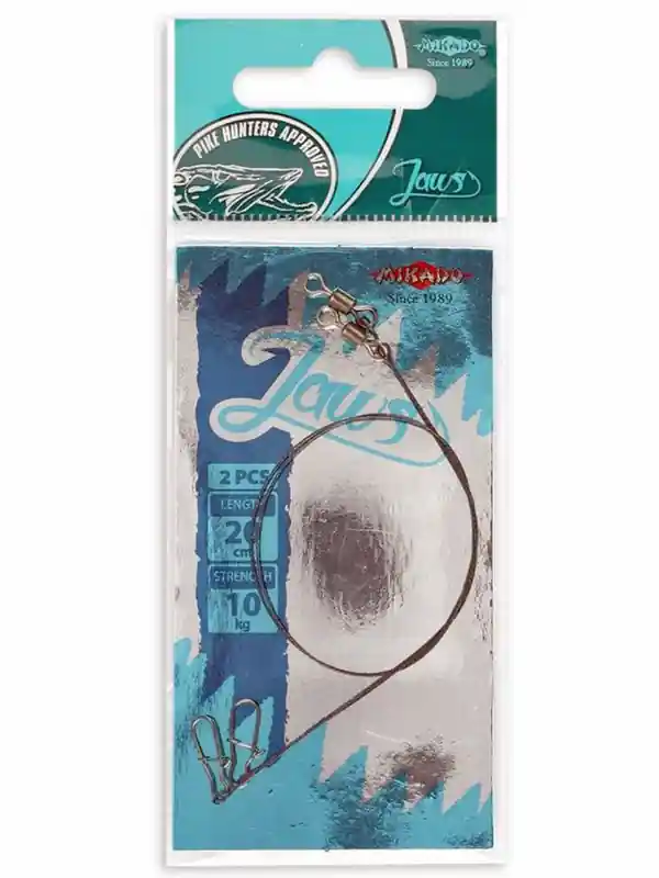Voordeelprijs Mikado Jaws Wolfram Leaders, 2 stuks Extra Light 15cm/2.5kg