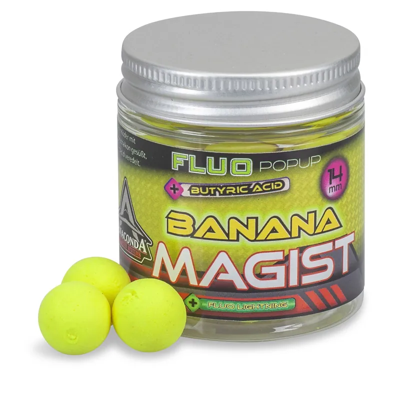 Anaconda Magist Mini Fluo Pop Ups Banana 12mm (25g) Exclusieve Aanbieding