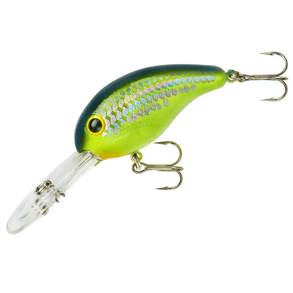 Betaalbaar Bandit 300 Series Crankbait Chartreuse/Black Back/Scales
