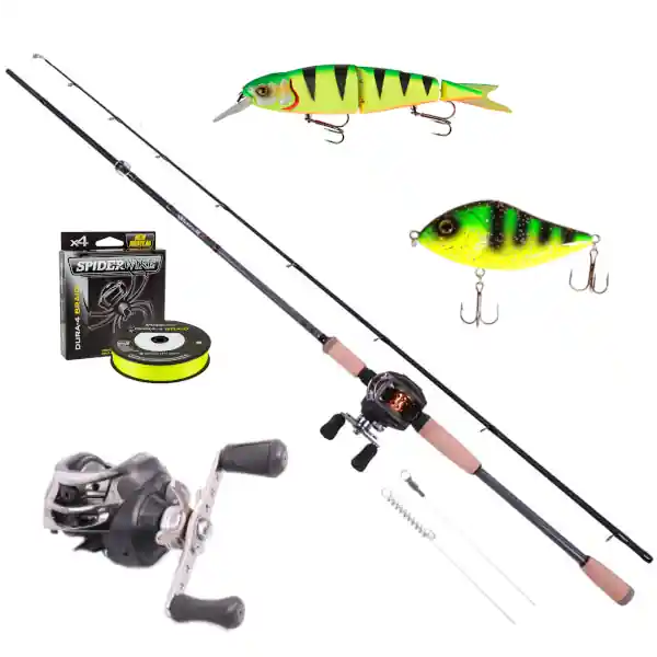 Gratis Retour Fox Rage Warrior 2 Pike Cast Set met Spro Reel, Braid en meer