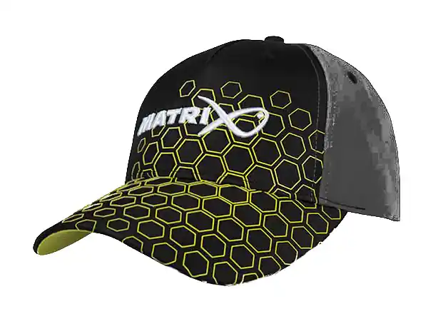 Uitverkoop Matrix Hex Print Baseball Cap Black Vispet