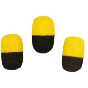 Direct Beschikbaar PB Products Zig Dumbell Yellow/Black Imitatie Aas 8mm (8 Stuks)