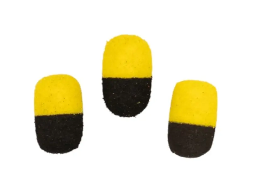 Direct Beschikbaar PB Products Zig Dumbell Yellow/Black Imitatie Aas 8mm (8 Stuks)