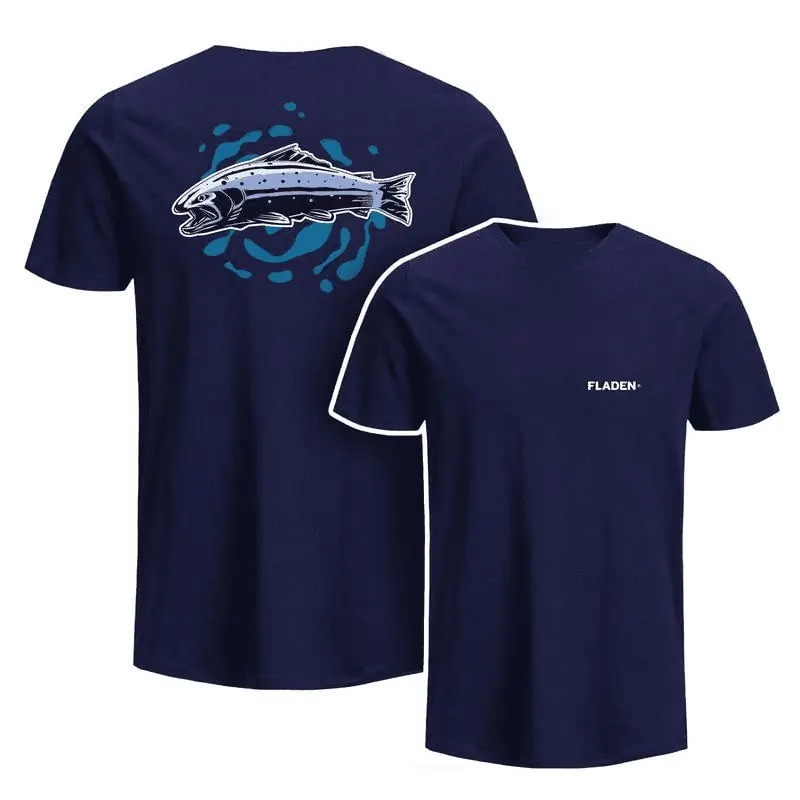 Fladen T-Shirt Frisky Salmon Blue L Laatste Kans