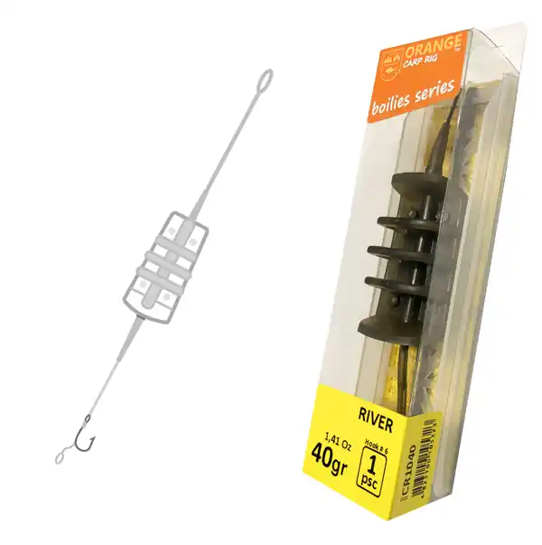 Uitverkoop Life Orange In-Line Carp Rig River 40g