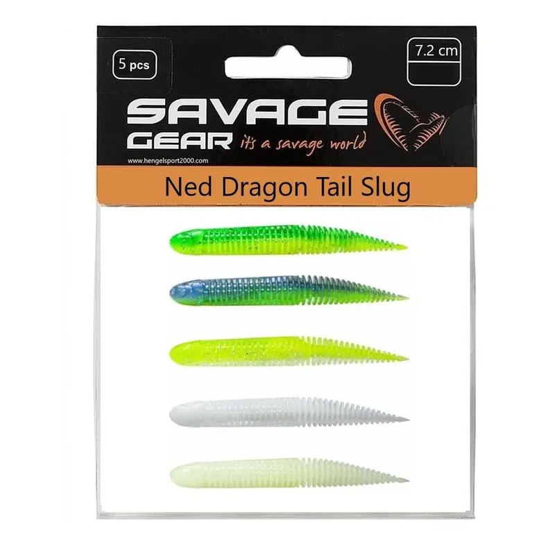 Laatste Kans Savage Gear Ned Dragon Tail Slug 8.8cm Dark Water Mix