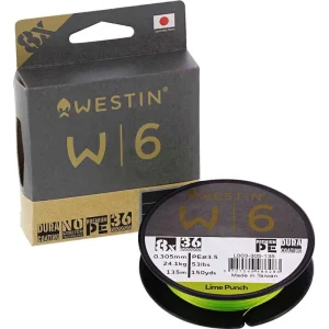 Westin W6 8 Braid Gevlochten lijn Lime punch 0,205 mm Snelle Levering