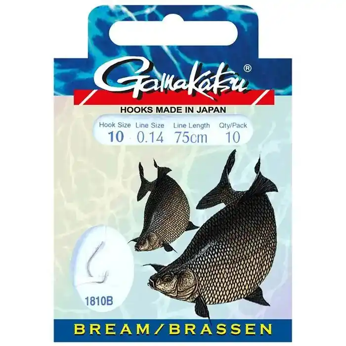 Gecertificeerd Gamakatsu Bream onderlijnen haak 14/ 0,12 mm 75 cm