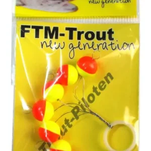 Actieprijs FTM New Generation Trout Pilots Geel/Rood rond 10 mm