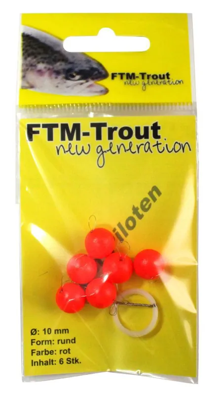 Betrouwbaar FTM New Generation Trout Pilots Rood rond 10 mm