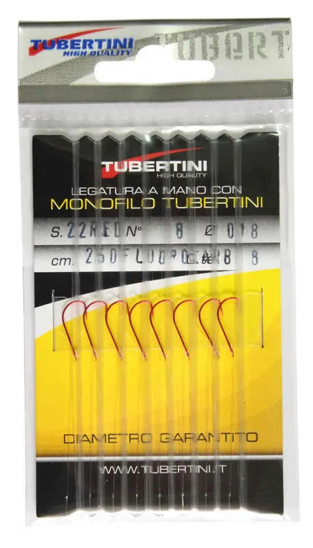 Must-Have Tubertini Onderlijnen Serie 22 rood Fluorcarbon Maat: 08/ 0.18mm