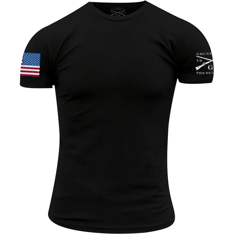 Bestel Nu Grunt Style Full Color Flag Basic T-shirt - Zwart S