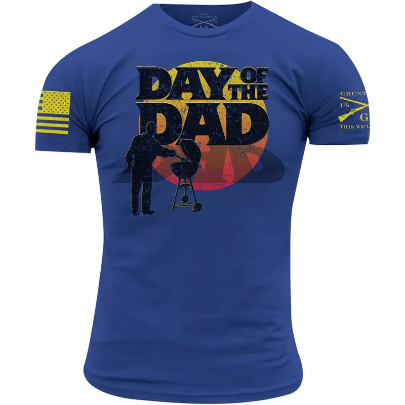Grunt Style Dag van de Papa T-shirt - Koningsblauw S Gecertificeerd