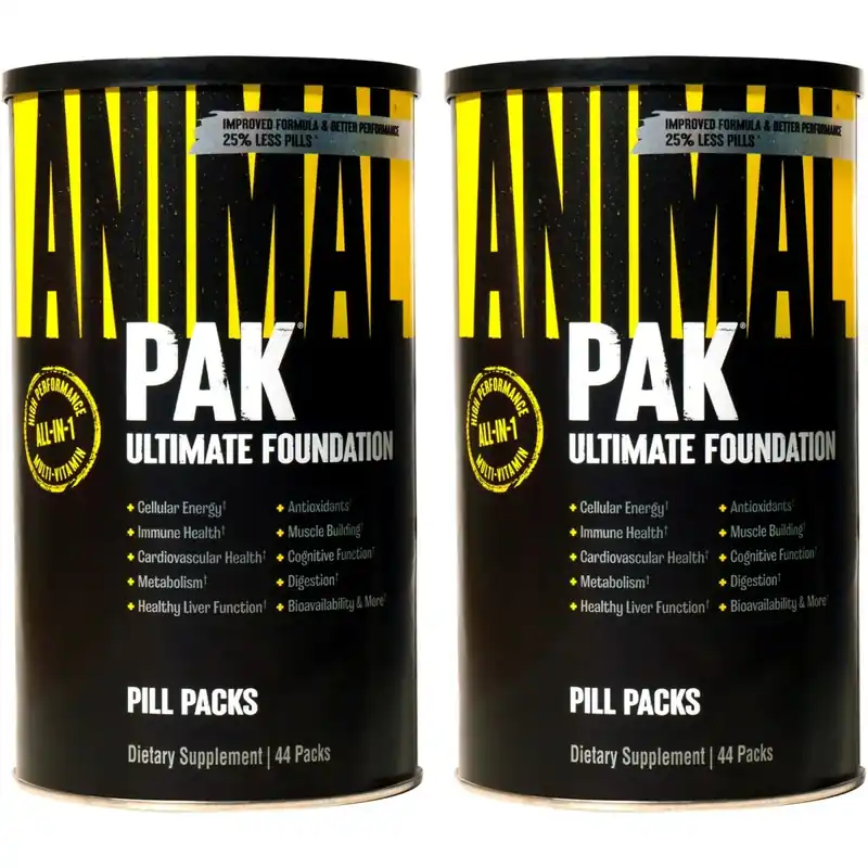 Universal Nutrition Animal Pak Voedingssupplement - 88 verpakkingen (twee verpakkingen van 44) Voordeelprijs