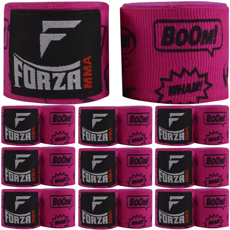 Goedkoop Forza Sports 180" Mexicaanse stijl boks- en MMA-bandages - 10-pack Smileys Oranje