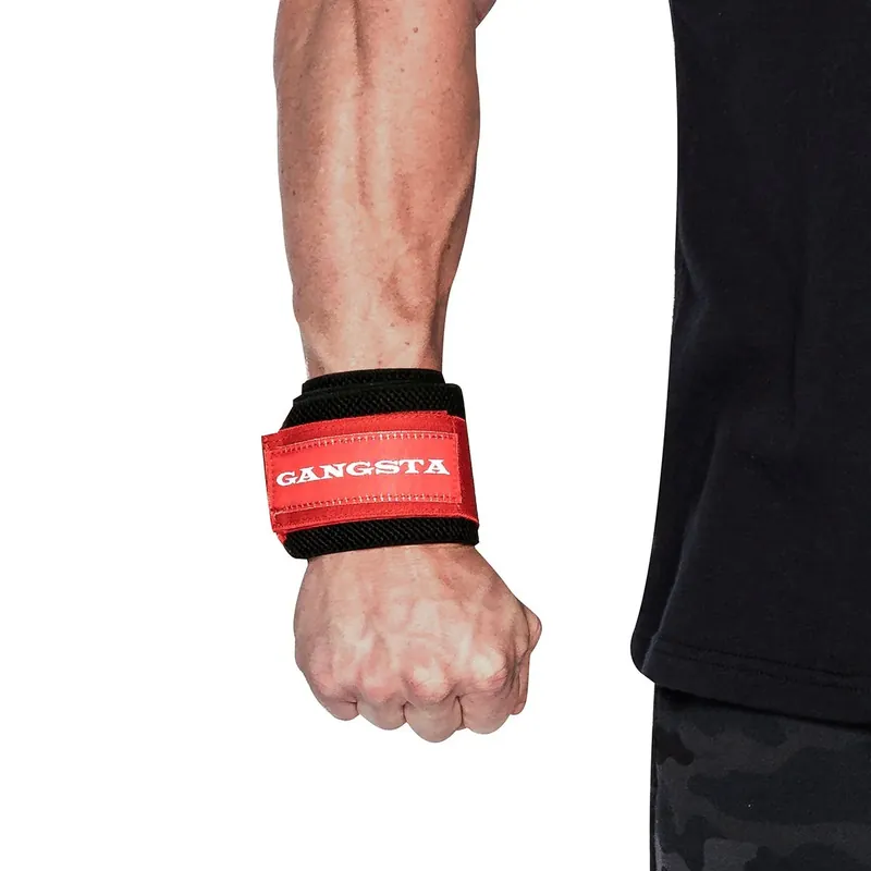Actieprijs Sling Shot Gangsta Flex Wraps van Mark Bell - Zwart/Rood 22 inch