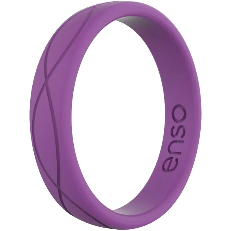 Superprijs Enso Rings Dames Infinity Series Siliconen Ring - Pruim